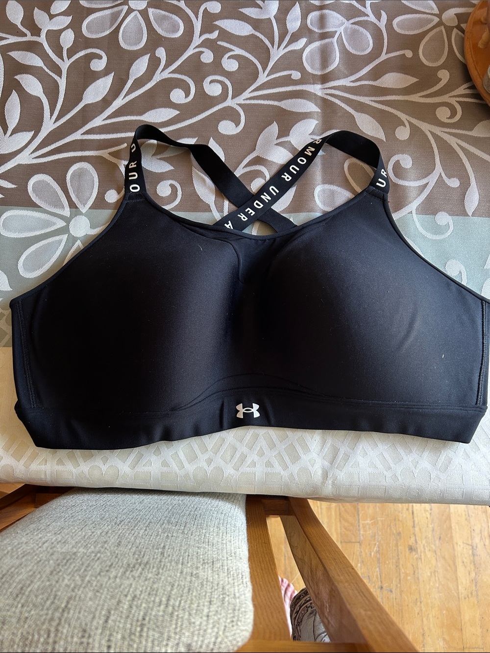 Under Armour Black Crisscross Strapped High-Impact Sports Bra Black Size 3X